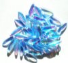 50 5x16mm Transparent Light Sapphire AB Dagger Beads